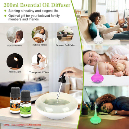 Skorter | 200ml Cool mist humidifier Ultrasonic Aroma Essential
