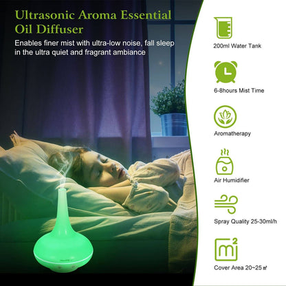 Skorter | 200ml Cool mist humidifier Ultrasonic Aroma Essential