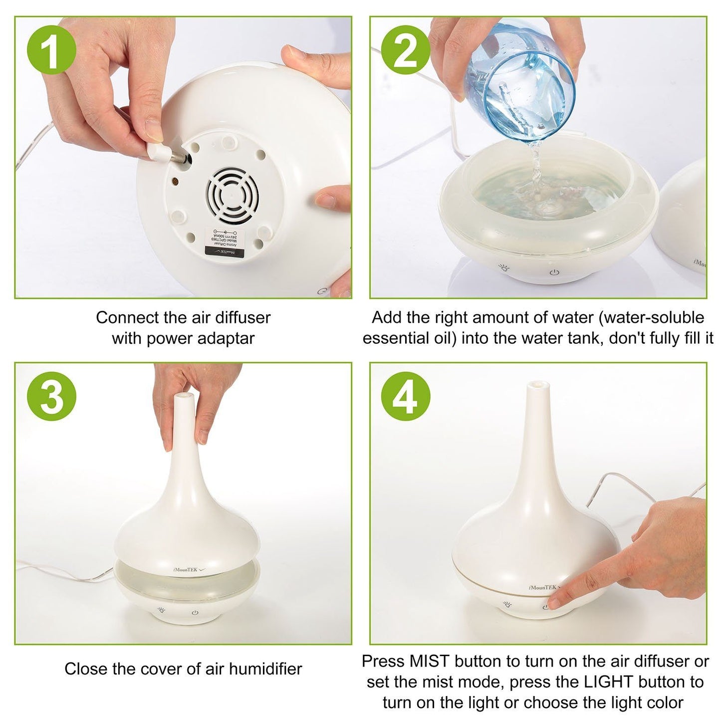 Skorter | 200ml Cool mist humidifier Ultrasonic Aroma Essential