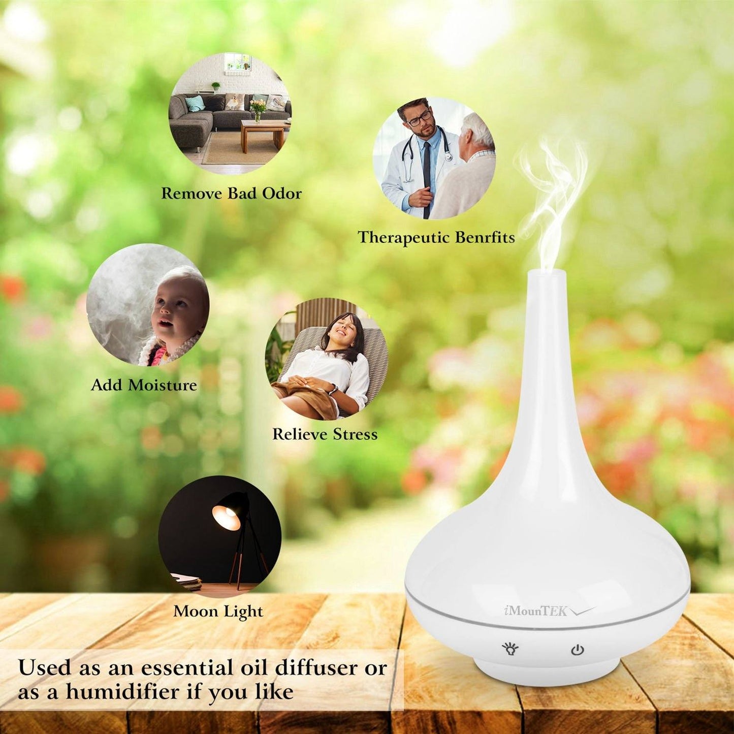 Skorter | 200ml Cool mist humidifier Ultrasonic Aroma Essential