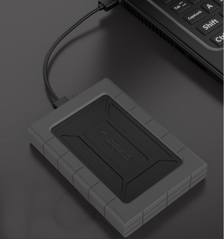 Skorter | Tool-Free 2.5" USB 3.0 External Hard Drive Case, Hard Drive Enclosure with 5Gbps High-Speed, for SSD HDD & Support UASP SATA III