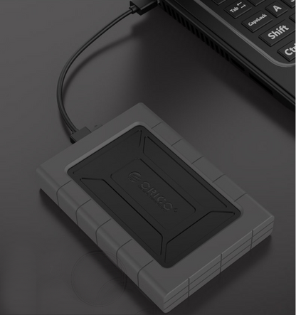 Skorter | Tool-Free 2.5" USB 3.0 External Hard Drive Case, Hard Drive Enclosure with 5Gbps High-Speed, for SSD HDD & Support UASP SATA III