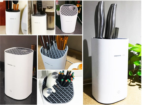 Skorter | Automatic Intelligent Disinfection Drying Knife Holder with UV Disinfection, High-Temperature Drying, Large Capacity, Washable Module & Energy Saving