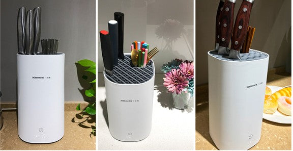 Skorter | Automatic Intelligent Disinfection Drying Knife Holder with UV Disinfection, High-Temperature Drying, Large Capacity, Washable Module & Energy Saving