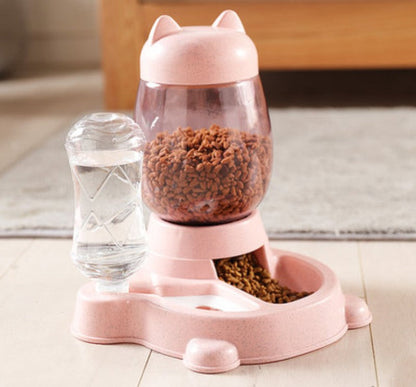 Skorter | 2-in-1 Automatic Pet Feeder, with Automatic Refill, Large Capacity, Detachable Design and Dust-proof Drinking Spout, For Cats and Dogs