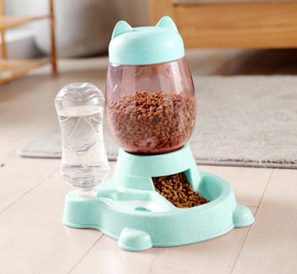 Skorter | 2-in-1 Automatic Pet Feeder, with Automatic Refill, Large Capacity, Detachable Design and Dust-proof Drinking Spout, For Cats and Dogs