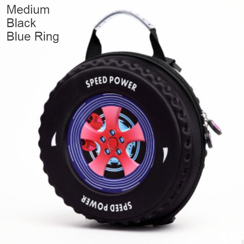 Skorter | Cool 3D Racing Car Tire Backpack, for Preschool & Kindergarten, Boys & Girls
