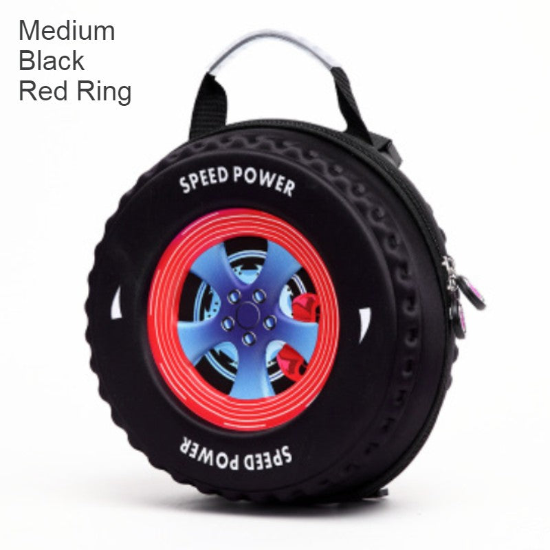 Skorter | Cool 3D Racing Car Tire Backpack, for Preschool & Kindergarten, Boys & Girls