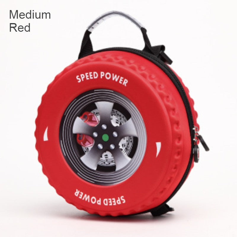 Skorter | Cool 3D Racing Car Tire Backpack, for Preschool & Kindergarten, Boys & Girls