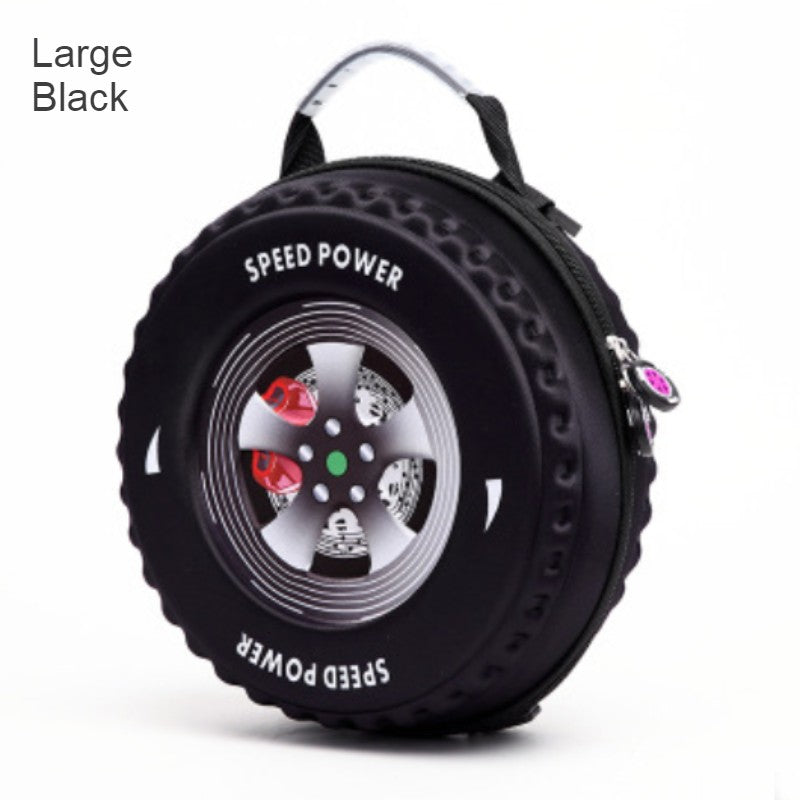 Skorter | Cool 3D Racing Car Tire Backpack, for Preschool & Kindergarten, Boys & Girls