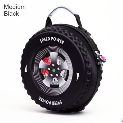 Skorter | Cool 3D Racing Car Tire Backpack, for Preschool & Kindergarten, Boys & Girls