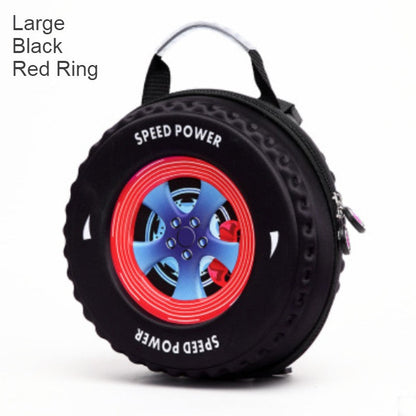 Skorter | Cool 3D Racing Car Tire Backpack, for Preschool & Kindergarten, Boys & Girls