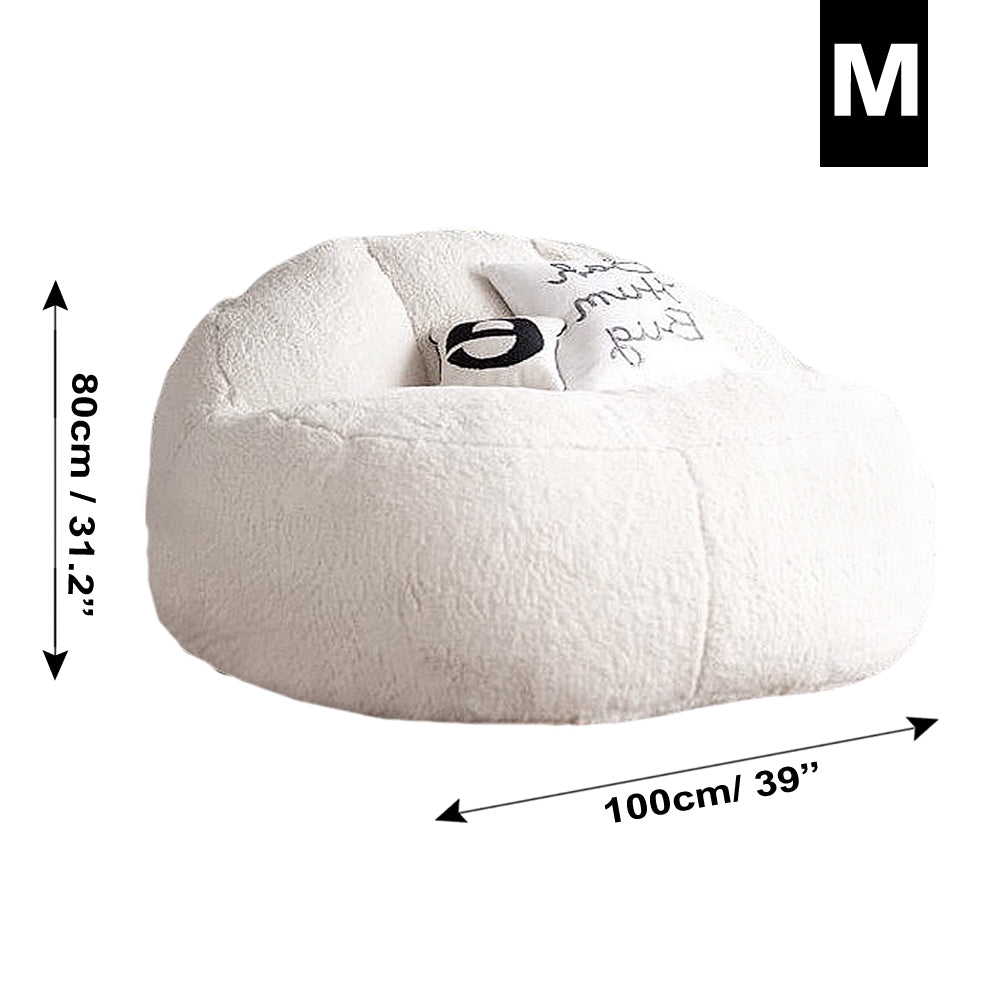 Skorter | New Bean Bag Sofa Bed Pouf COVER No Fill Stuffed Giant Bean Bag Ottoman Lounge Chair Tatami Futon Floor Seat Cover