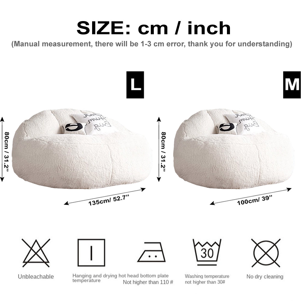 Skorter | New Bean Bag Sofa Bed Pouf COVER No Fill Stuffed Giant Bean Bag Ottoman Lounge Chair Tatami Futon Floor Seat Cover