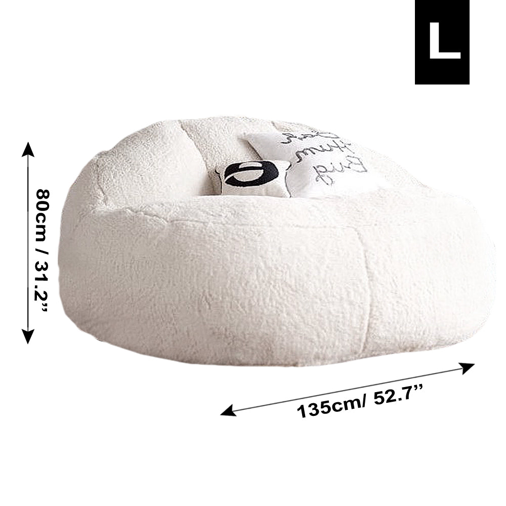 Skorter | New Bean Bag Sofa Bed Pouf COVER No Fill Stuffed Giant Bean Bag Ottoman Lounge Chair Tatami Futon Floor Seat Cover