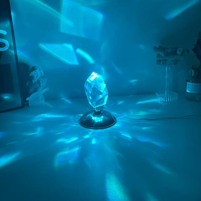 Skorter | LuxorLite Diamond Crystal LED Table Lamp | Luxurious Mood Light | 3 or 16 Color Change | Wireless Night Light