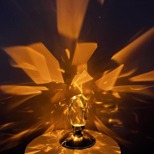 Skorter | LuxorLite Diamond Crystal LED Table Lamp | Luxurious Mood Light | 3 or 16 Color Change | Wireless Night Light
