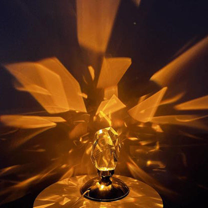 Skorter | LuxorLite Diamond Crystal LED Table Lamp | Luxurious Mood Light | 3 or 16 Color Change | Wireless Night Light