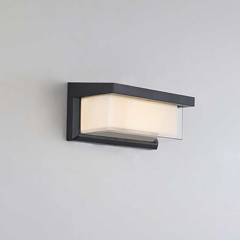 Skorter | Modern Minimalist Solar Rectangle PC LED Outdoor Wall Light Lamp For Outdoor Patio