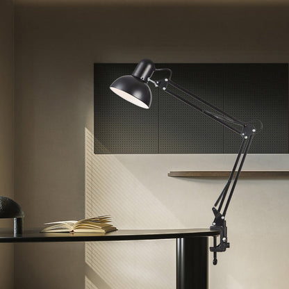 Skorter | Modern minimalist retractable table lamp with long arm and clip made of ABS with 1 light for the bedroom
