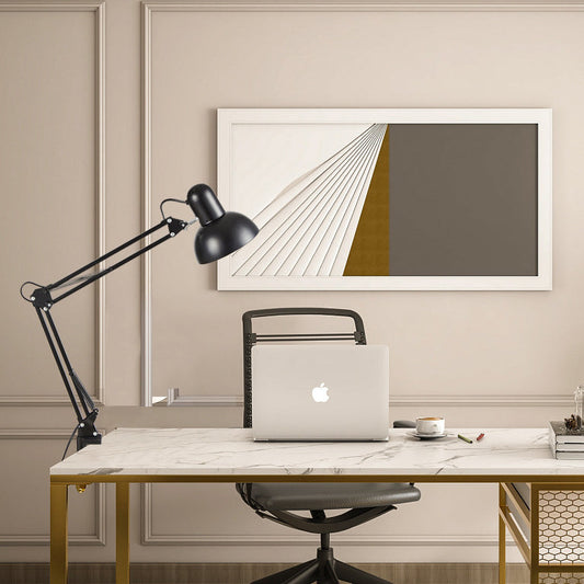 Skorter | Modern minimalist retractable table lamp with long arm and clip made of ABS with 1 light for the bedroom