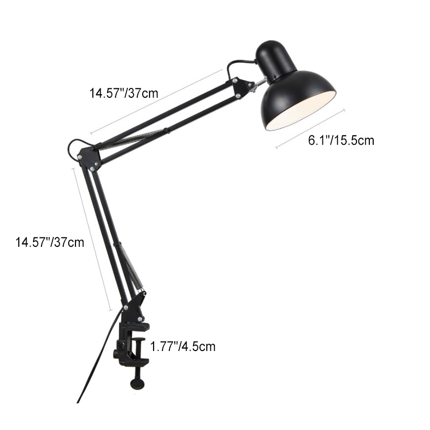 Skorter | Modern minimalist retractable table lamp with long arm and clip made of ABS with 1 light for the bedroom