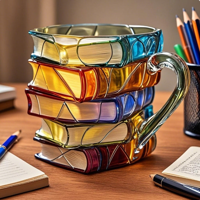 Skorter | BookCup 3D Mug – Hand-Painted Literature Mug in Book Shape
