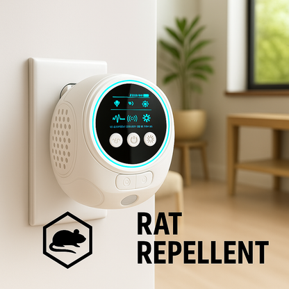 Skorter | Plug-In Ultrasonic Rat Repellent | Chemical-Free. Silent & Covers Up to 3200 sq. ft. for Indoor and Outdoor Use