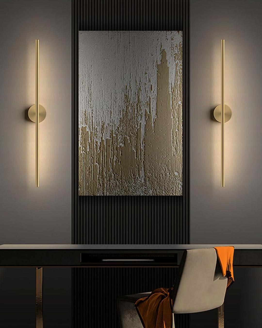 Skorter | Modern linjär LED-vägglampa - Guld