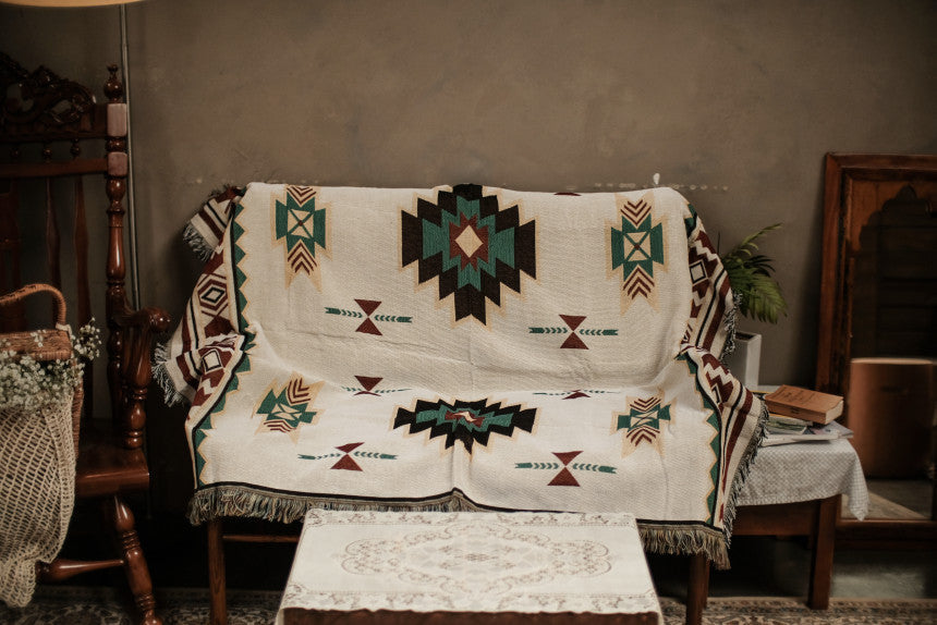 Skorter | National Style woven Casual Blanket Fabric Blanket Cover Blanket