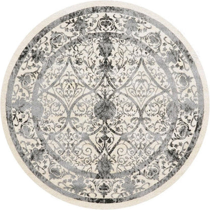 Skorter | Ethnic Multicolor Floral Rug Synthetic Pearls Rug Non-Slip Backing Pet-Friendly Machine Washable Rug for Large Room