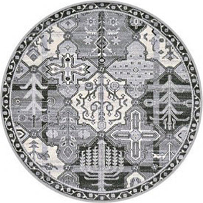 Skorter | Ethnic Multicolor Floral Rug Synthetic Pearls Rug Non-Slip Backing Pet-Friendly Machine Washable Rug for Large Room