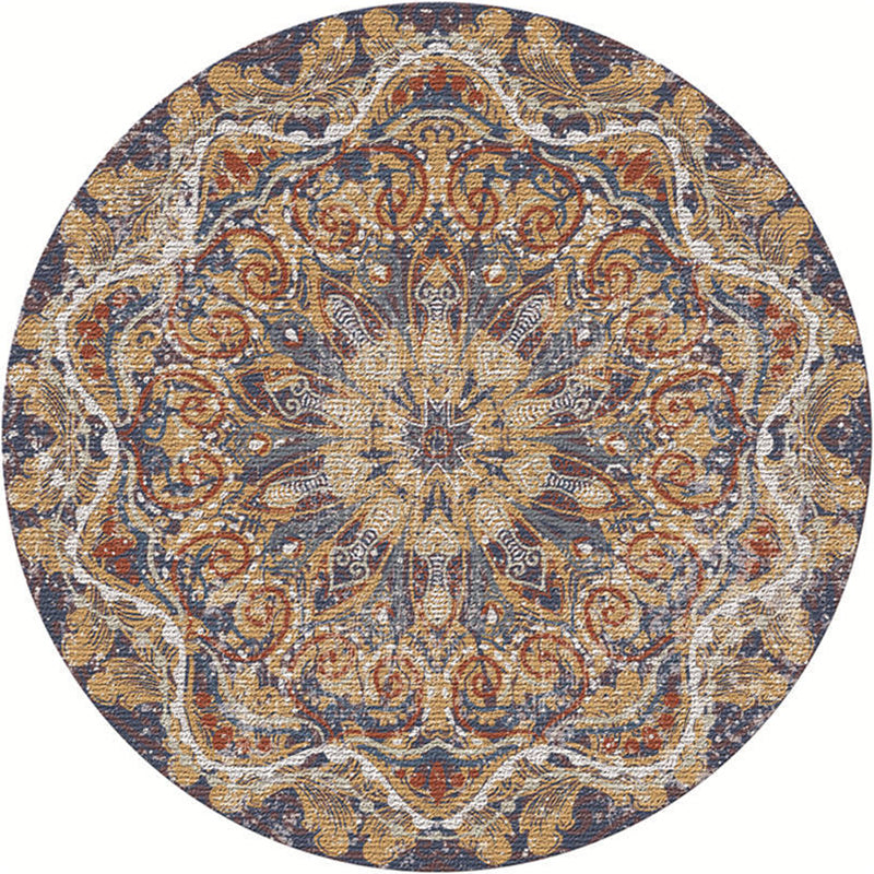 Skorter | Exotic Moroccan Carpet Multicolored Floral Pattern Rug Non-Slip Pet-Friendly Stain-Resistant Rug for Home