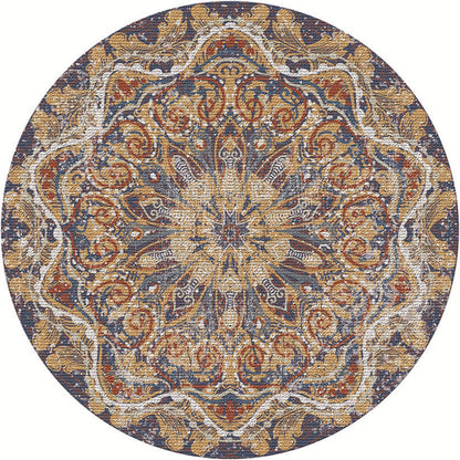 Skorter | Exotic Moroccan Carpet Multicolored Floral Pattern Rug Non-Slip Pet-Friendly Stain-Resistant Rug for Home