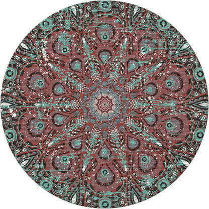 Skorter | Exotic Moroccan Carpet Multicolored Floral Pattern Rug Non-Slip Pet-Friendly Stain-Resistant Rug for Home