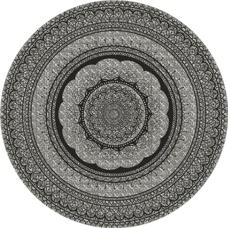 Skorter | Exotic Moroccan Carpet Multicolored Floral Pattern Rug Non-Slip Pet-Friendly Stain-Resistant Rug for Home