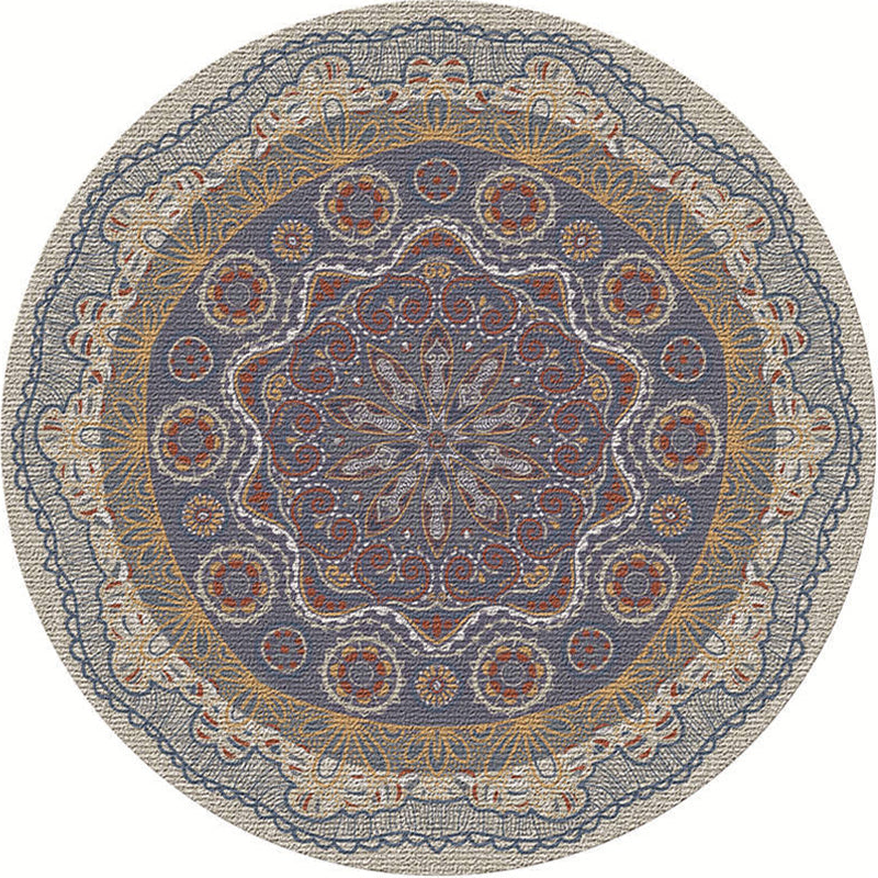 Skorter | Exotic Moroccan Carpet Multicolored Floral Pattern Rug Non-Slip Pet-Friendly Stain-Resistant Rug for Home