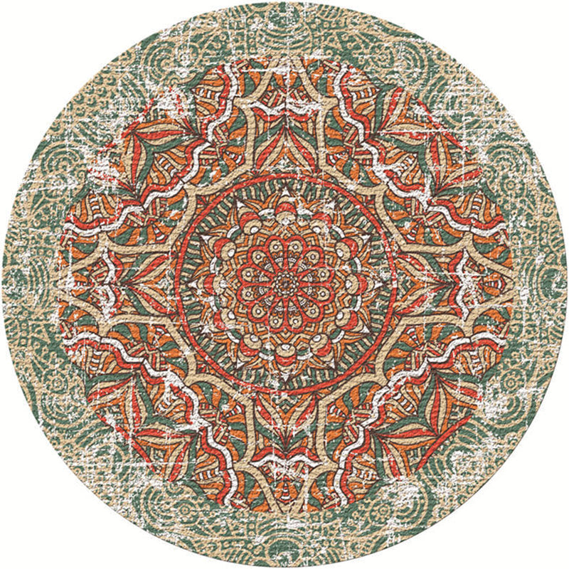 Skorter | Exotic Moroccan Carpet Multicolored Floral Pattern Rug Non-Slip Pet-Friendly Stain-Resistant Rug for Home