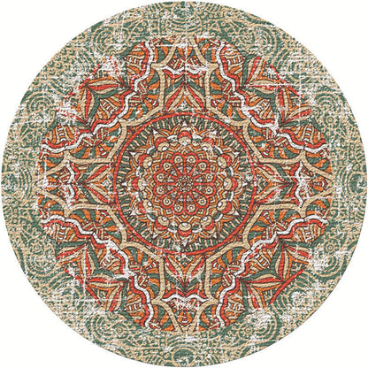 Skorter | Exotic Moroccan Carpet Multicolored Floral Pattern Rug Non-Slip Pet-Friendly Stain-Resistant Rug for Home