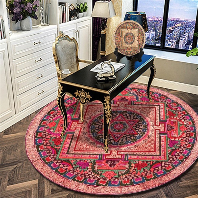 Skorter | Exotic Moroccan Carpet Multicolored Floral Pattern Rug Non-Slip Pet-Friendly Stain-Resistant Rug for Home