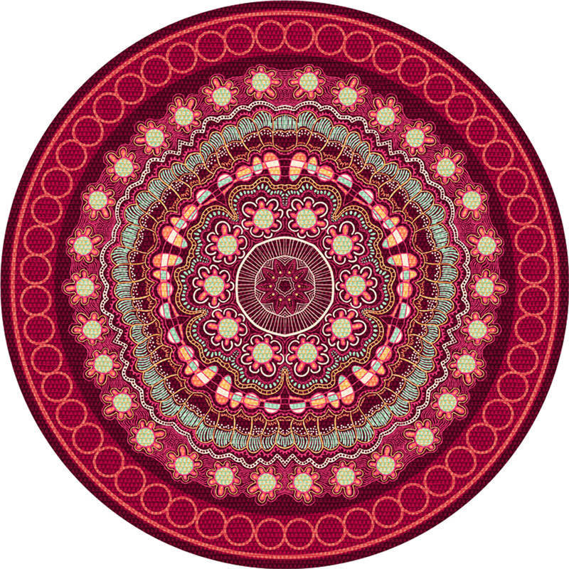 Skorter | Exotic Moroccan Carpet Multicolored Floral Pattern Rug Non-Slip Pet-Friendly Stain-Resistant Rug for Home