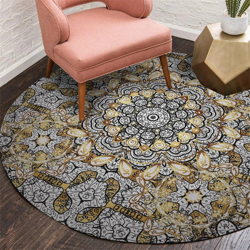 Skorter | Exotic Moroccan Carpet Multicolored Floral Pattern Rug Non-Slip Pet-Friendly Stain-Resistant Rug for Home