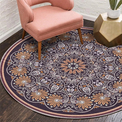 Skorter | Exotic Moroccan Carpet Multicolored Floral Pattern Rug Non-Slip Pet-Friendly Stain-Resistant Rug for Home