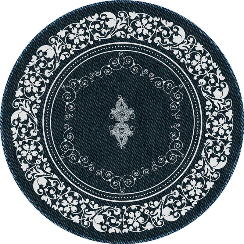 Skorter | Exotic Moroccan Carpet Multicolored Floral Pattern Rug Non-Slip Pet-Friendly Stain-Resistant Rug for Home