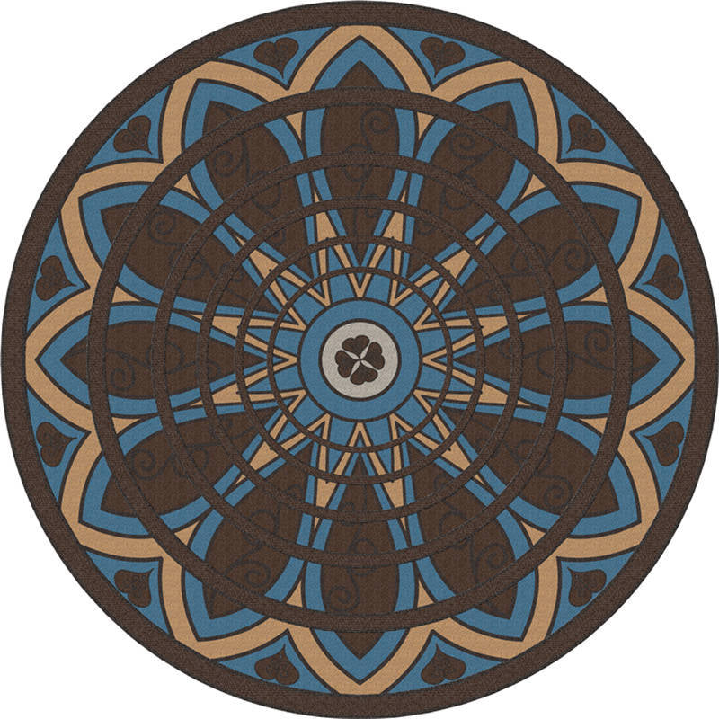 Skorter | Exotic Moroccan Carpet Multicolored Floral Pattern Rug Non-Slip Pet-Friendly Stain-Resistant Rug for Home