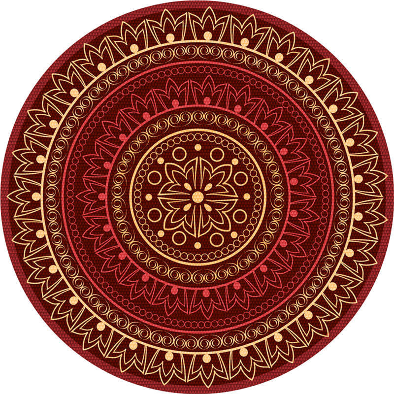 Skorter | Exotic Moroccan Carpet Multicolored Floral Pattern Rug Non-Slip Pet-Friendly Stain-Resistant Rug for Home