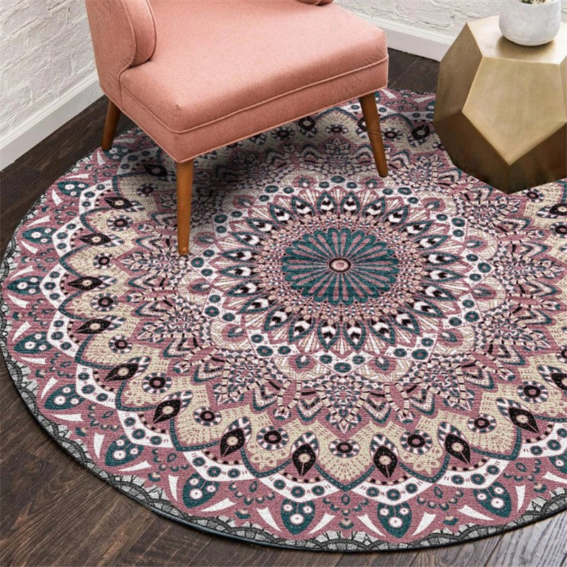 Skorter | Exotic Moroccan Carpet Multicolored Floral Pattern Rug Non-Slip Pet-Friendly Stain-Resistant Rug for Home