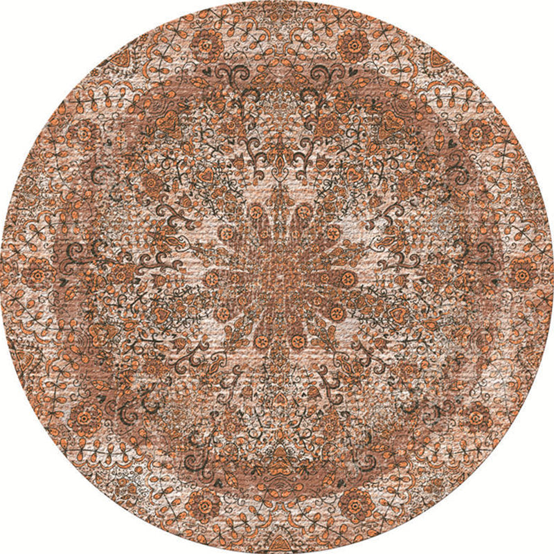 Skorter | Exotic Moroccan Carpet Multicolored Floral Pattern Rug Non-Slip Pet-Friendly Stain-Resistant Rug for Home