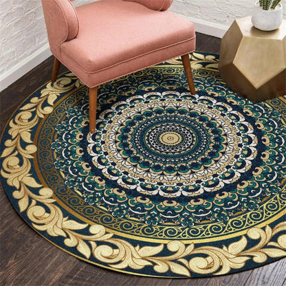 Skorter | Exotic Moroccan Carpet Multicolored Floral Pattern Rug Non-Slip Pet-Friendly Stain-Resistant Rug for Home