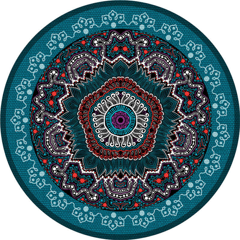 Skorter | Exotic Moroccan Carpet Multicolored Floral Pattern Rug Non-Slip Pet-Friendly Stain-Resistant Rug for Home